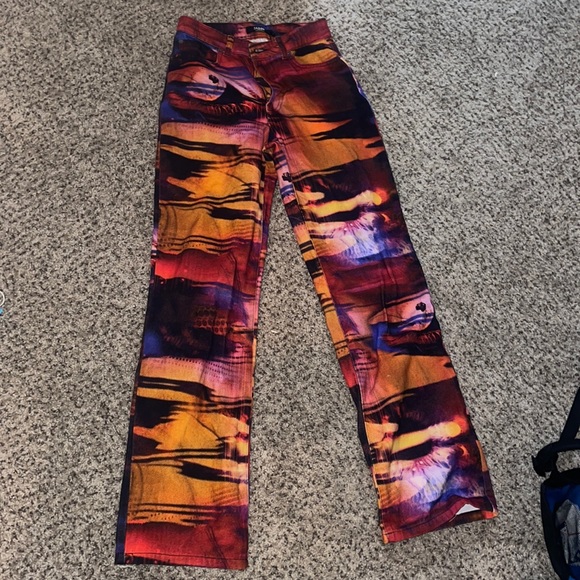 Jaded London Denim - Jaded London Abstract Eye Print Jean